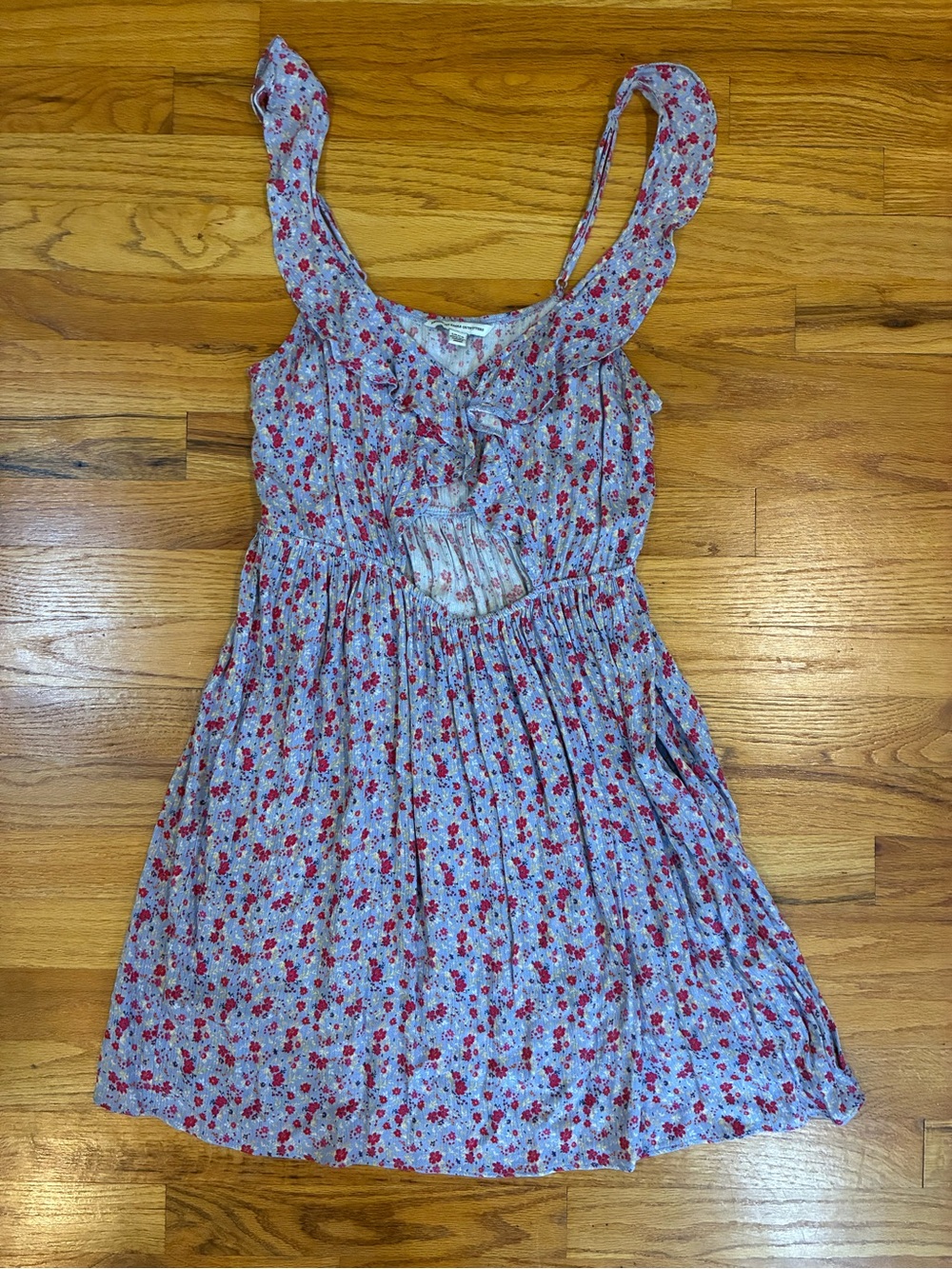 American Eagle Outfitters Floral Cut-Out Mini Dress